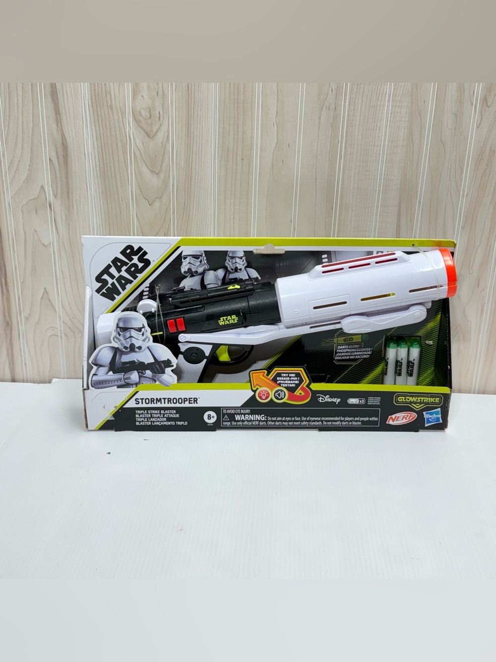 Star Wars Stormtrooper Glowstrike Blaster - White, Black, Orange
